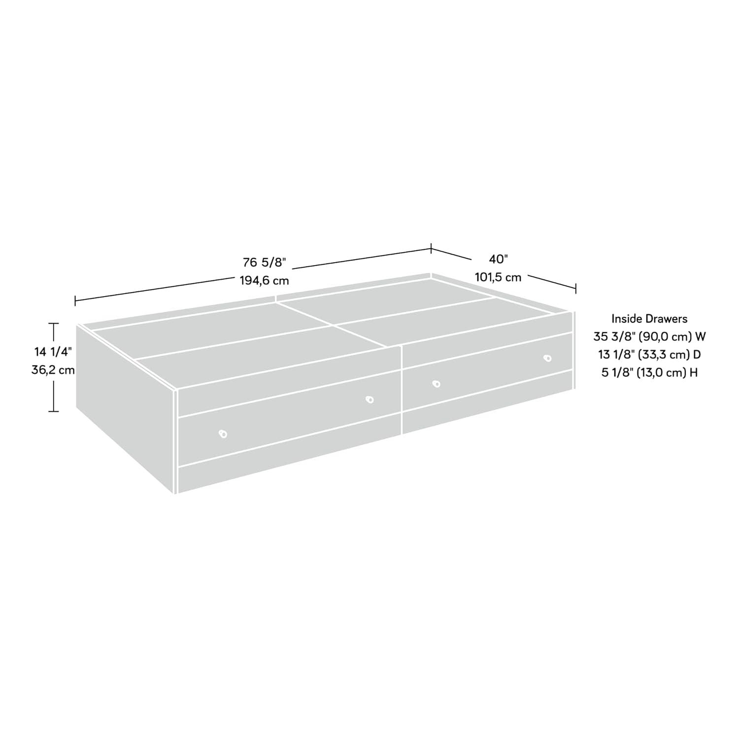 Crafters and Weavers Twin 2 Drawer Platform Bed by Sauder