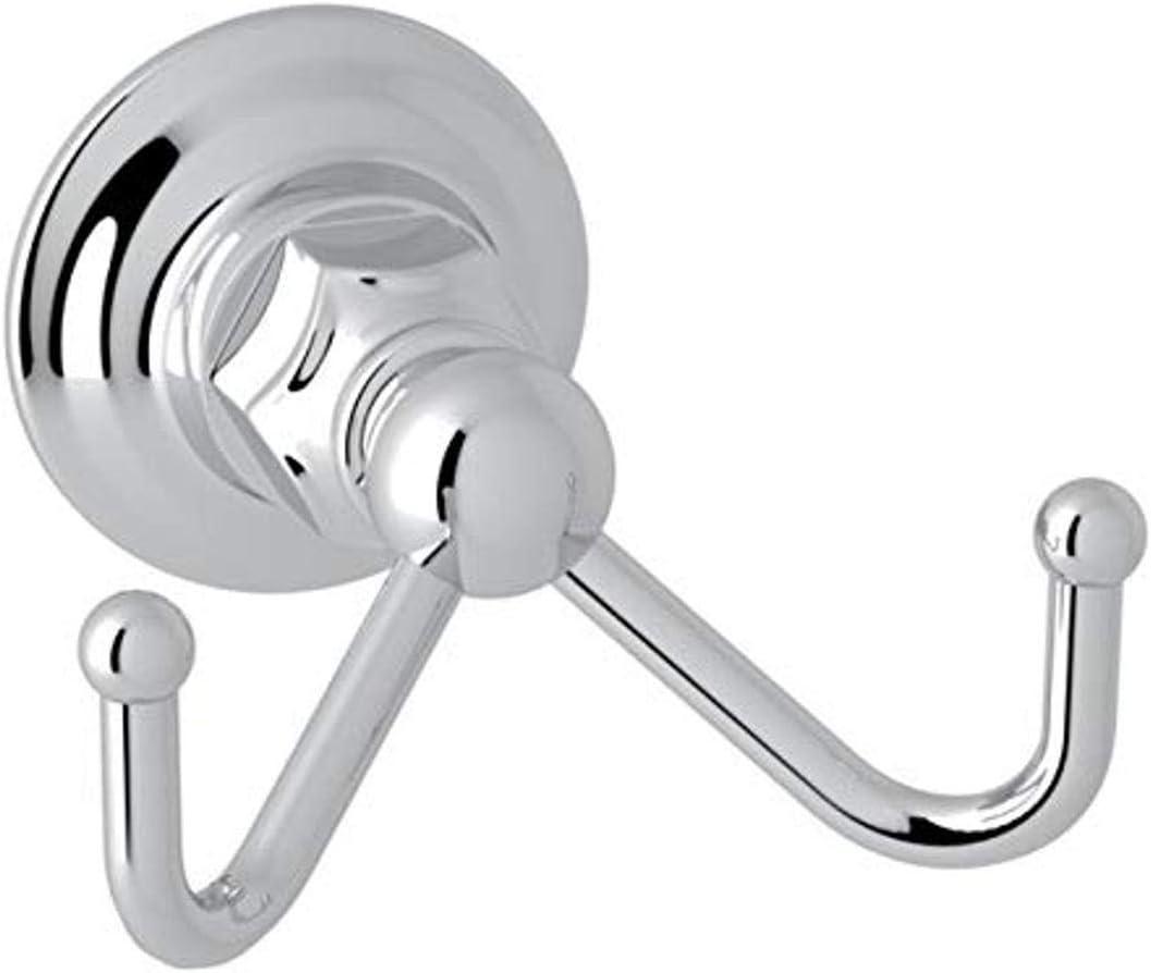 Polished Nickel Double Wall Mounted Robe Hook