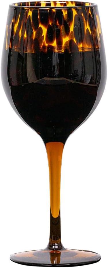 Puro Tortoiseshell 15 oz. Wine Glass with Translucent Brown Body