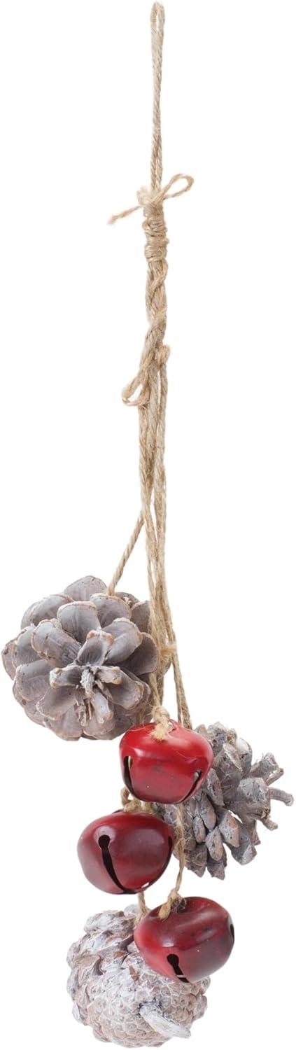 Melrose Bell and Pine Cone Drop Ornament (Set of 6)