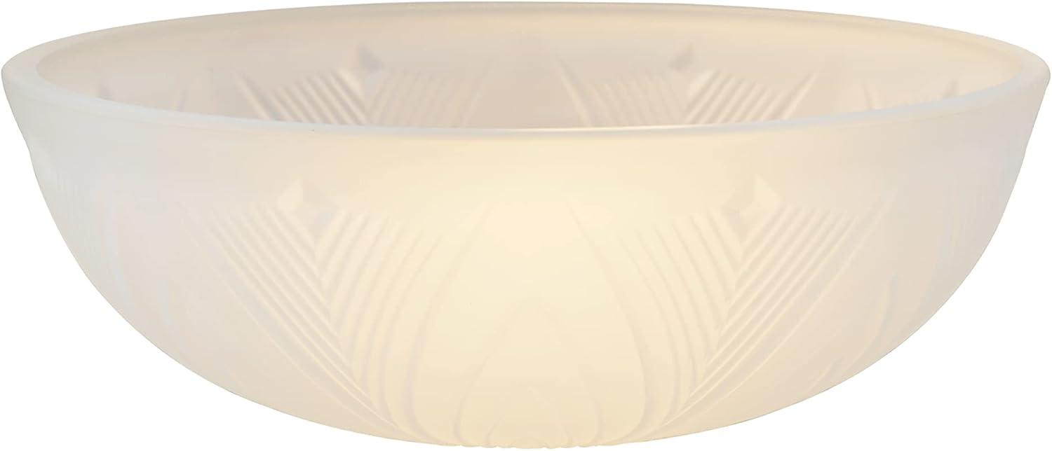 Aspen Creative 23120-11 Frosted Transitional Replacement Glass Shade for Medium Base Socket Torchiere Lamp, Swag Lamp, Pendant, 1 Light Wall Sconce & Island Fixture, 9-7/8" Diameter x 3-1/2" Height
