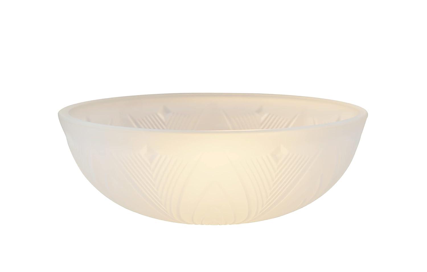 Aspen Creative 23120-11 Frosted Transitional Replacement Glass Shade for Medium Base Socket Torchiere Lamp, Swag Lamp, Pendant, 1 Light Wall Sconce & Island Fixture, 9-7/8" Diameter x 3-1/2" Height