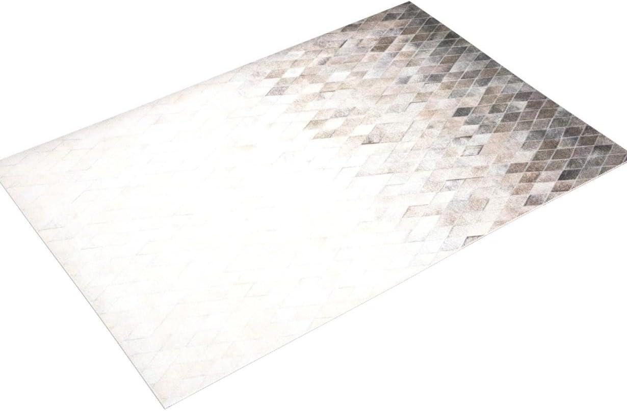 Loloi II Maddox Printed Cowhide Patchwork Sand / Taupe Area Rug