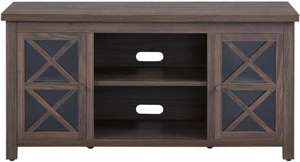 Evelyn&Zoe Colton Rectangular TV Stand for TV's up to 55", Alder Brown