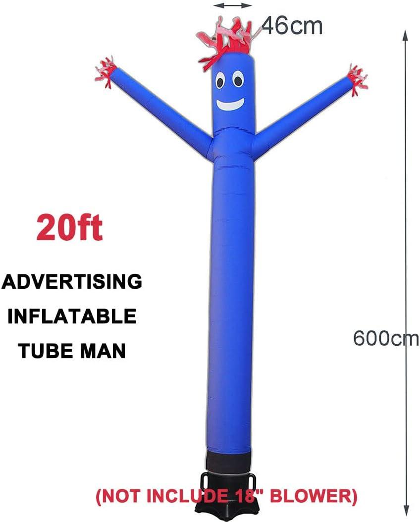 20ft Blue Inflatable Tube Man with Red Accents