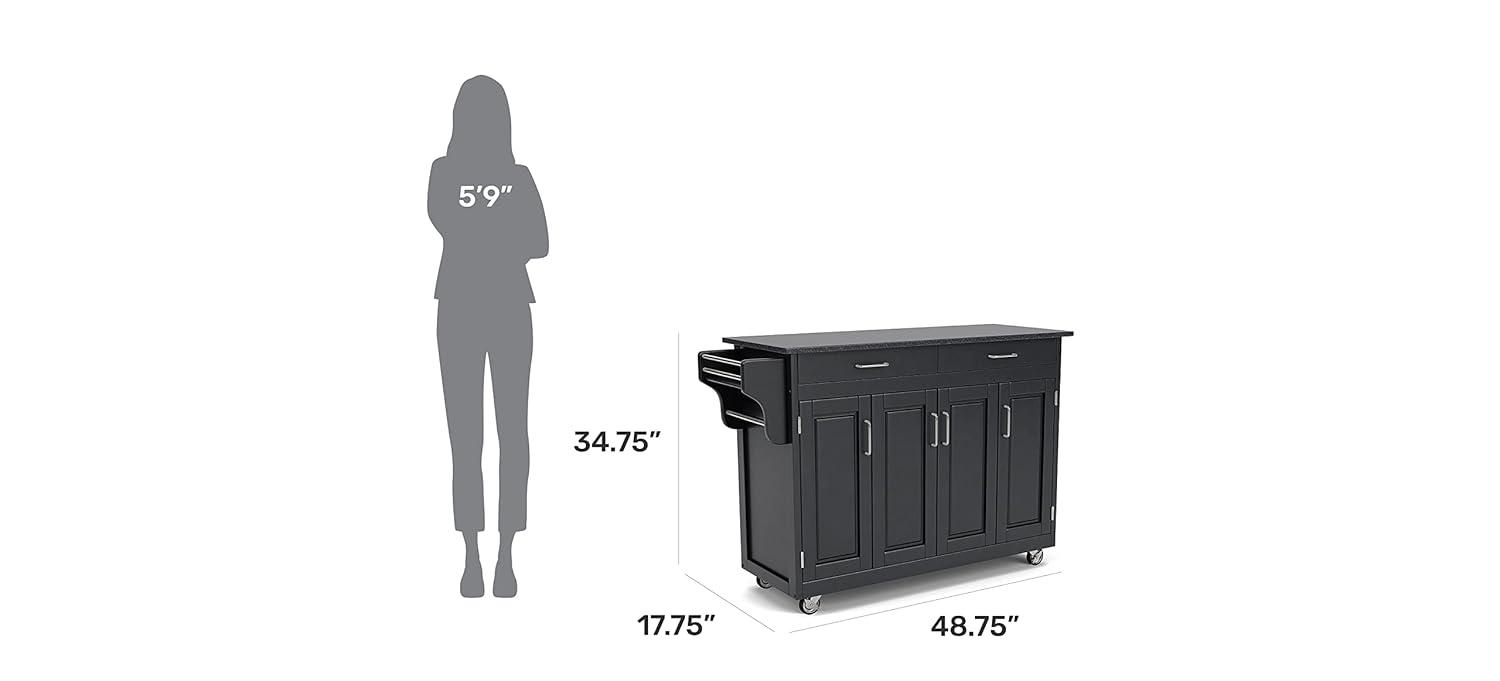 Homestyles Create-a-Cart Wood Rolling Kitchen Cart in Brown