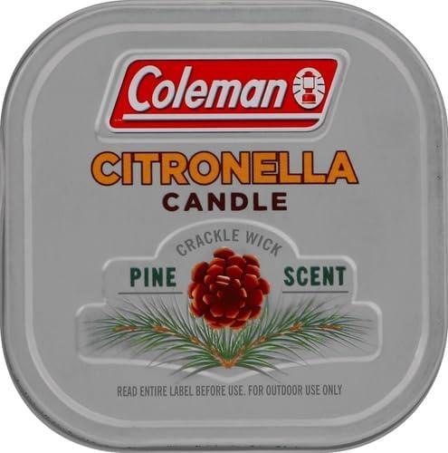 Coleman Repellents Pine Citronella Candle, 6 oz., Silver