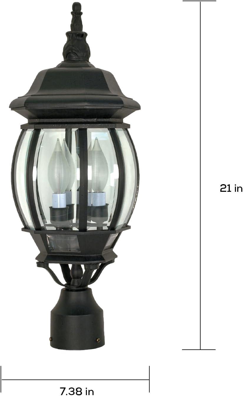 Nuvo 60-899 - Central Park - 3 Light - 21" - Post Lantern - w/ Clear Beveled Glass