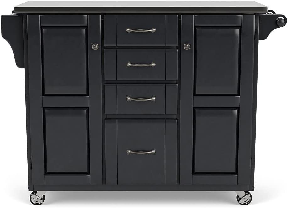 Homestyles Create-a-Cart Wood Rolling Kitchen Cart in Off White