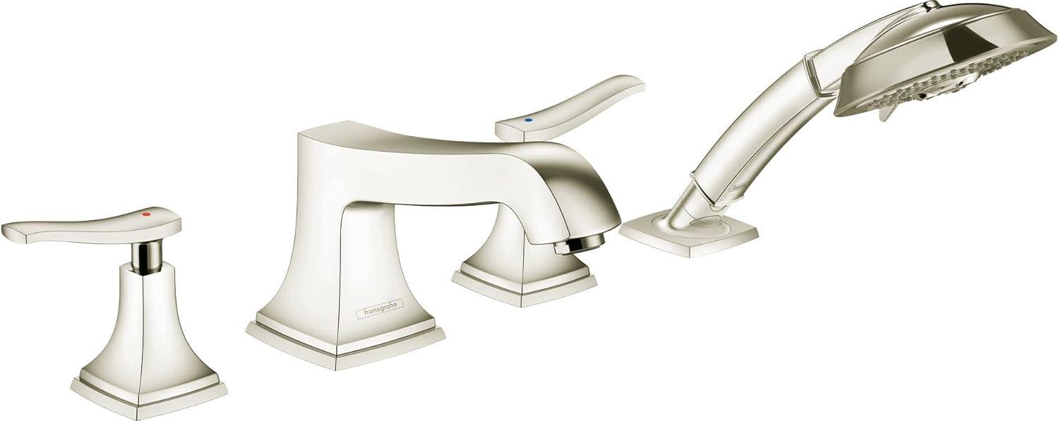 Hansgrohe Metropol Classic 4-Hole Roman Tub Set Trim with 1.8 GPM Handshower Trim Set Only