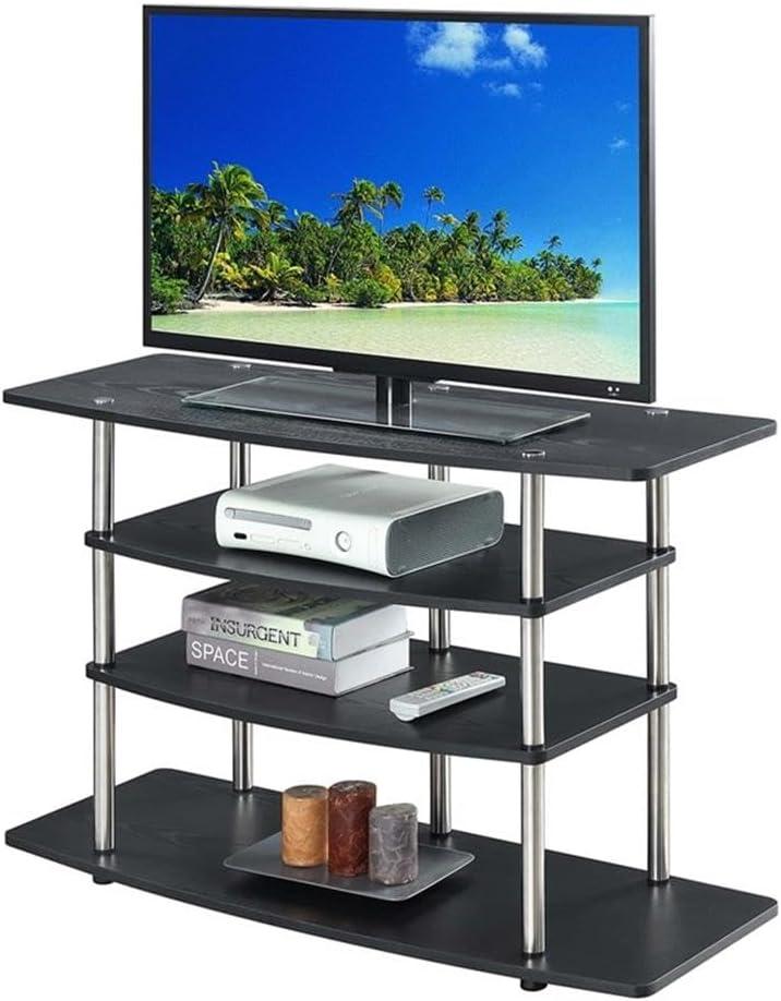 Convenience Concepts Designs2Go No Tools Wide Highboy TV Stand, Black