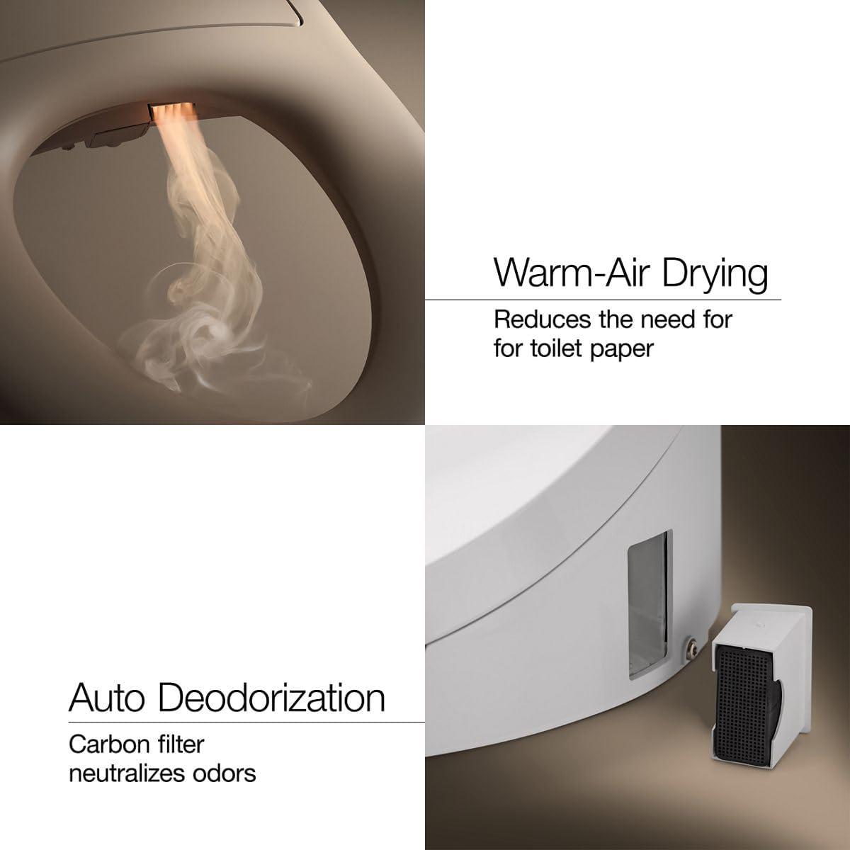 Kohler Purewash E580 Elongated Bidet Toilet Seat K-32330-0