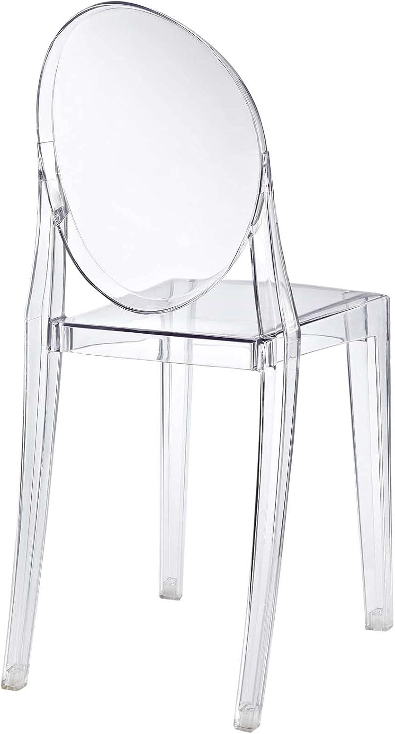 Modway Casper Modern Acrylic Stacking Four Dining Armchairs