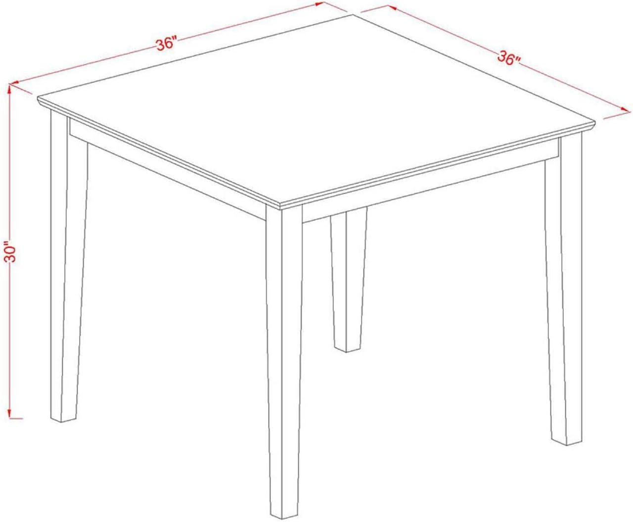 Linen White 3-Piece Rubber Wood Dining Set