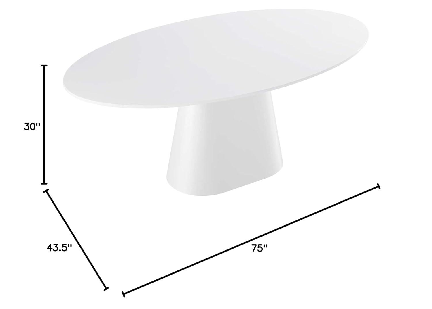 ESTETICA FURNITURE Modway Provision 75" Oval Dining Table
