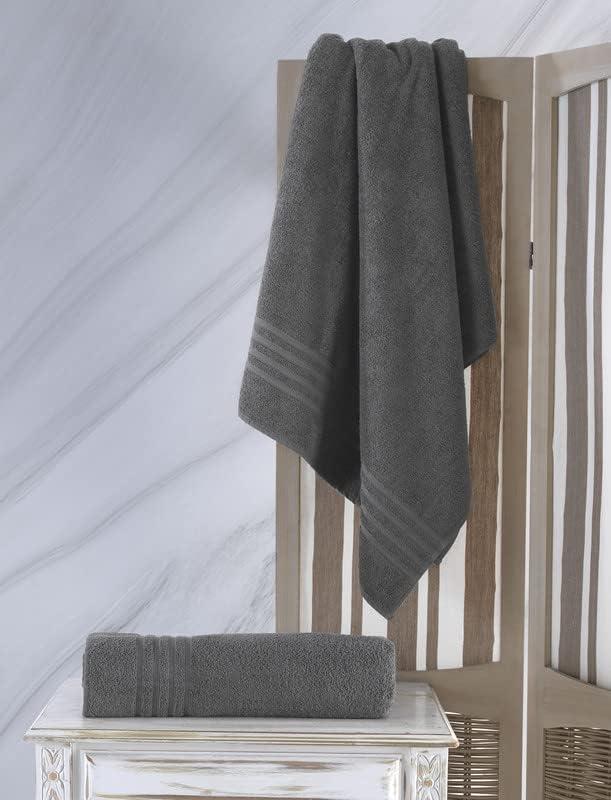 Jumbo Large Bath Sheets Towels 2 Pack Soft and Absorbent, 100% Cotton Towels (Sea Salt, Bath Sheet)