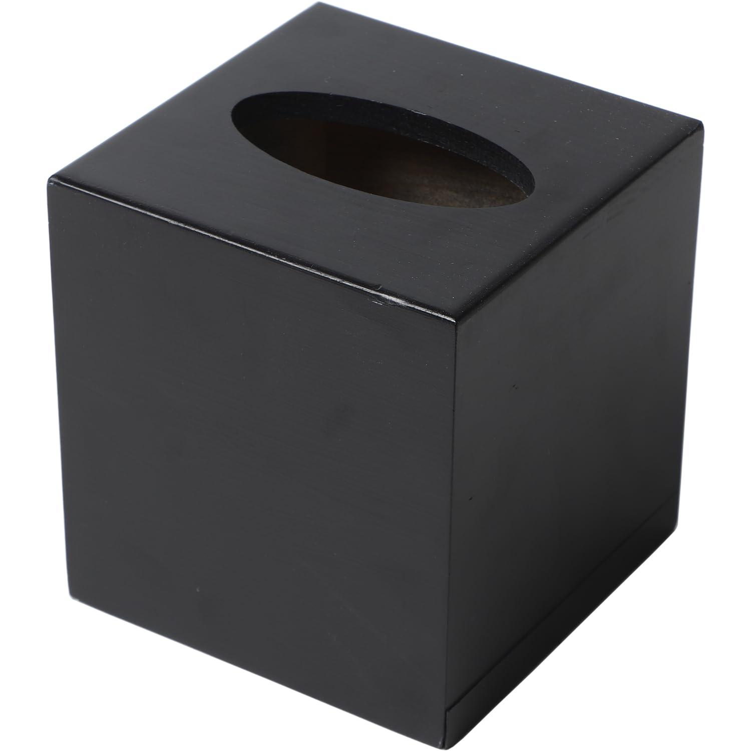 Hokku Designs Square Camphorwood Tissue Box Cover, Bottom Can Slide Out, Suitable For Bathroom, Bedroom, Dining Table, Office