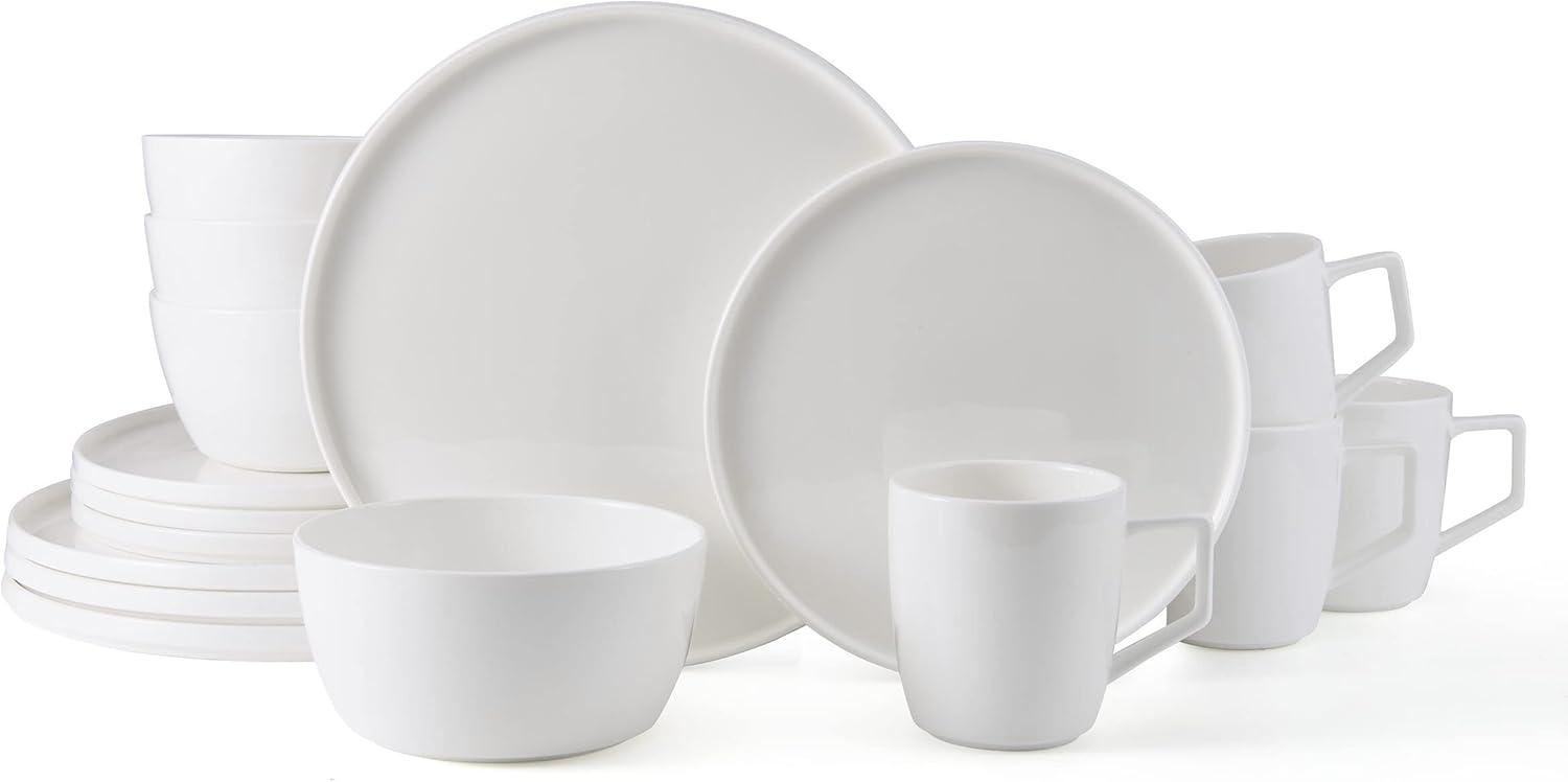 Mikasa Sloane 16-Piece Lightweight Chip-Resistant Bone China Dinnerware Set, Service for 4