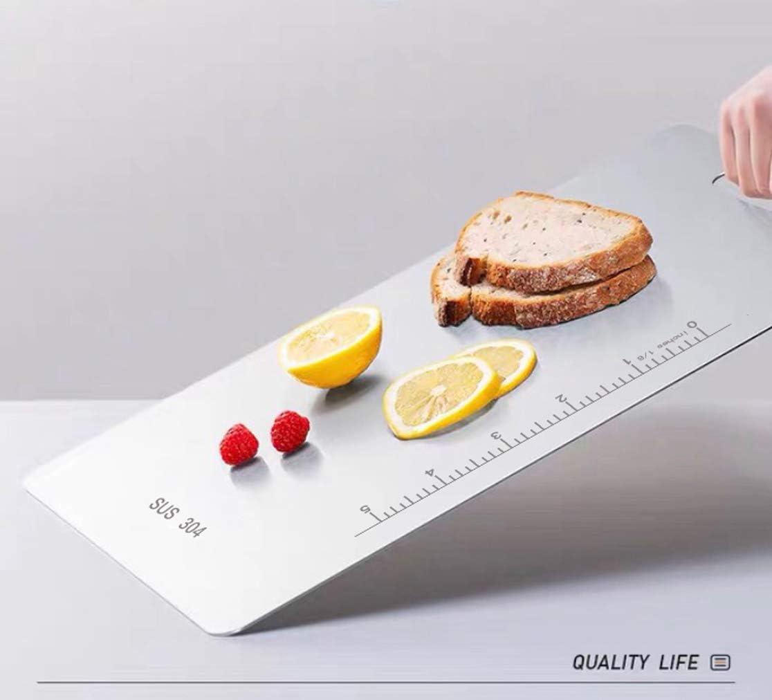 Large and Medium Stainless Steel Cutting Boards with Measurement Scale