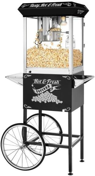 Great Northern Popcorn Lincoln Popcorn Machine with Cart - 8oz Popper with Stainless-Steel Kettle by Great Northern Popcorn