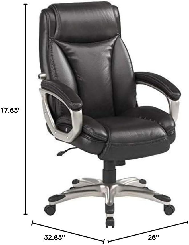 Alera Office Desk Chair, High-Back, Black/Graphite