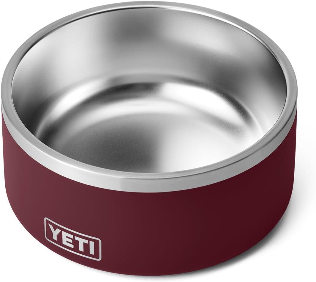 Wild Vine Red 8-Cup Stainless Steel Non-Slip Dog Bowl
