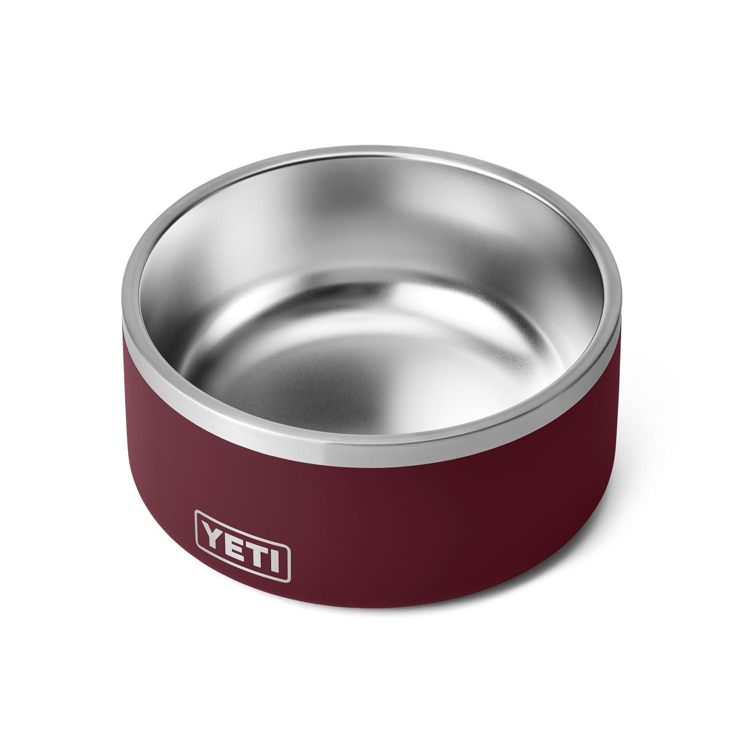 Wild Vine Red 8-Cup Stainless Steel Non-Slip Dog Bowl