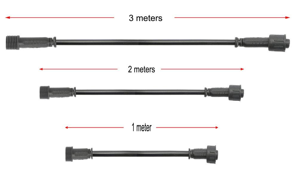FVTLED Pack of 5, 2m 6.56ft 4Pin Extension Cable Wire with Male and Female Connectors at Both Ends Only RGB Multi-Color LED Deck Light