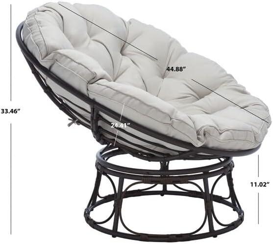 Kiraya Papasan Chair Indoor/Outdoor - PAT9041 - Brown/Grey - Safavieh