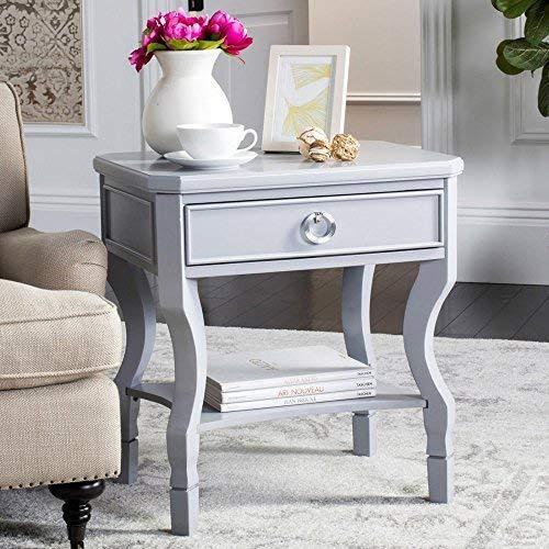 Alaia 1 Drawer Night Stand - Grey - Safavieh