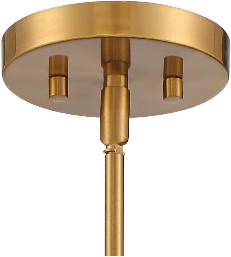 Possini Euro Design Candide Warm Brass Mini Pendant Lighting 7" Wide Mid Century Modern Art Glass Globe Shade for Dining Room House Kitchen Island