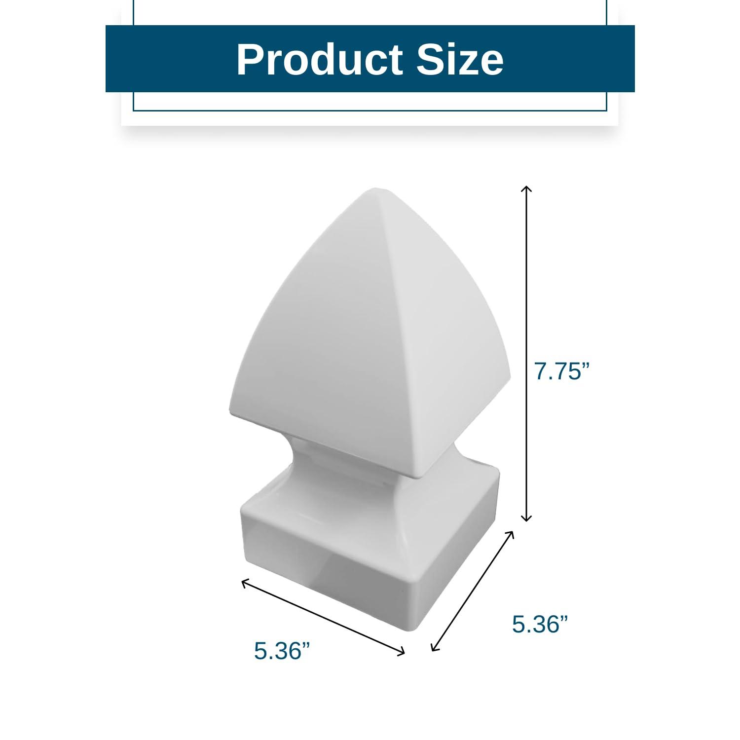 WEATHERABLES 4x4 Post Caps – Weatherproof Premium Outdoor Vinyl Post Cover for Lasting Durability and Easy Installation on Vinyl Decks, Patios, Porches, or Mailbox Posts (Gothic)