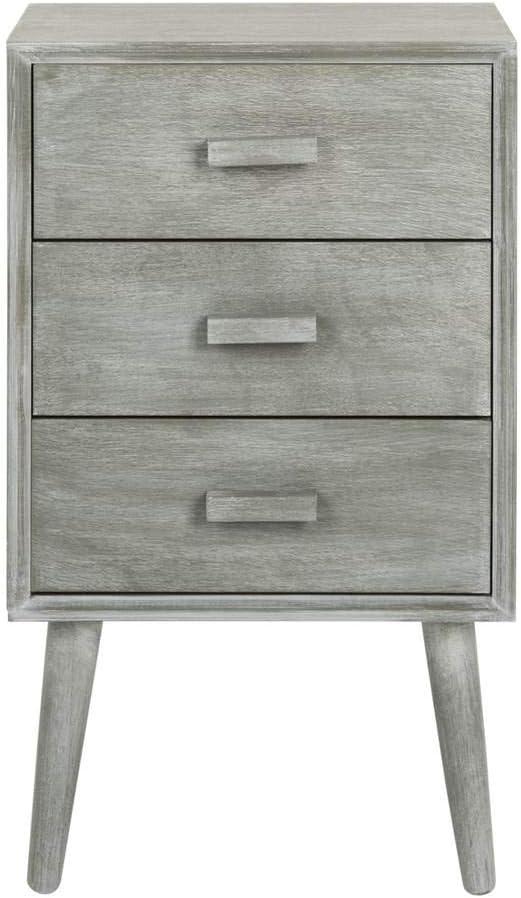 Pomona 3 Drawer Accent Table - CHS5700 - Slate Grey - Safavieh