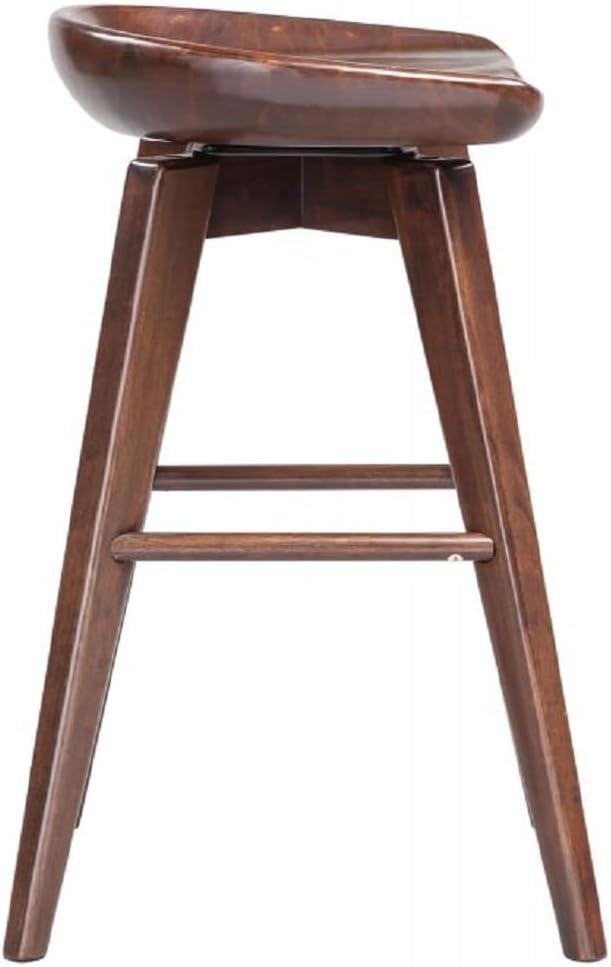 24" Bali Swivel Counter Height Barstool: Wood Frame, Backless - Boraam