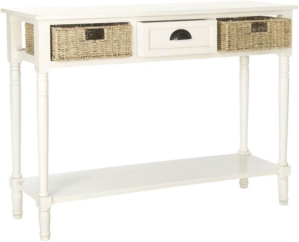 Winifred Wicker Console Table With Storage  - Safavieh