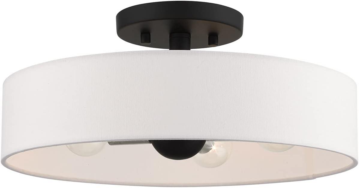 Livex Lighting Venlo 4 - Light Semi-Flush Mount in  Black/Brushed Nickel