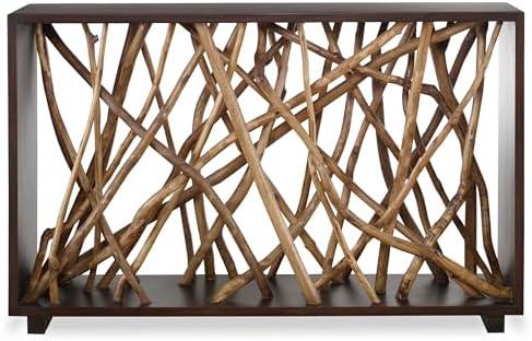 Teak and Mahogany Modern Hallway Console Table