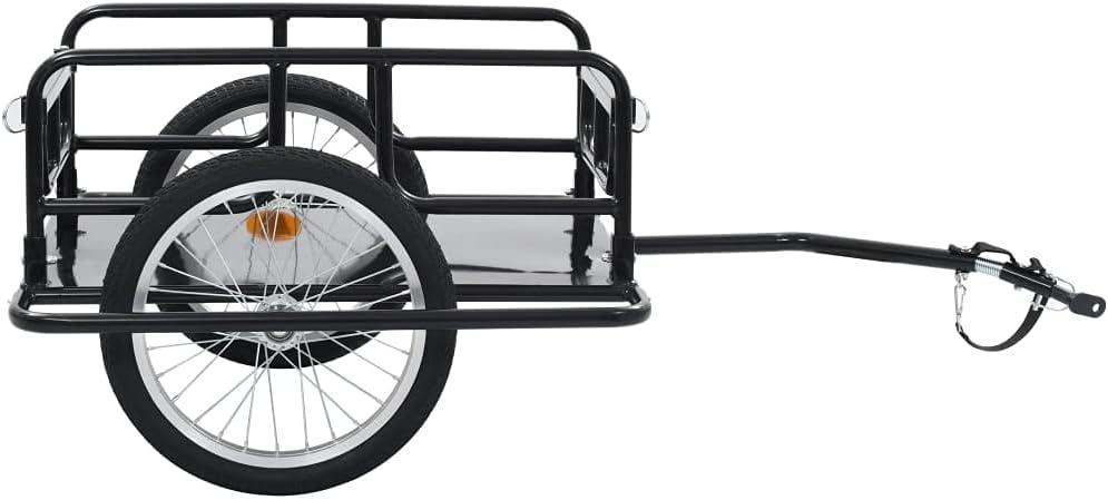 vidaXL Bike Trailer 51.2"x28.7"x19.1" Steel Black