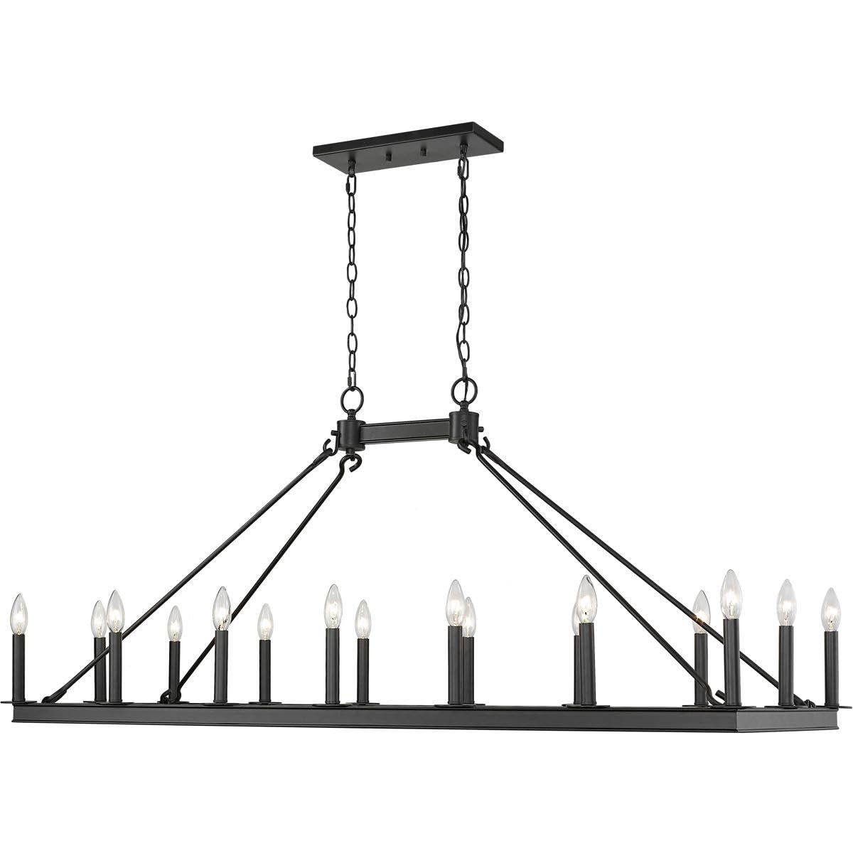 Z-Lite Barclay 16 - Light Chandelier in  Matte Black