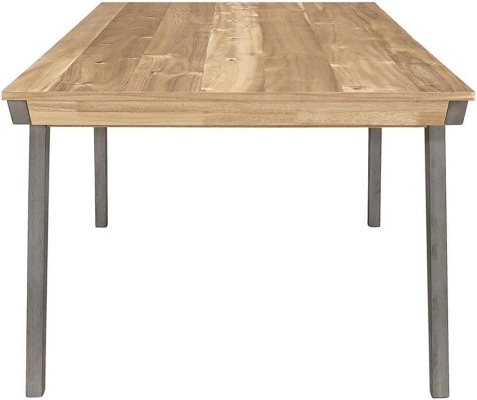 Coaster Nogales Farmhouse Wooden Dining Table Acacia and Coastal Gray