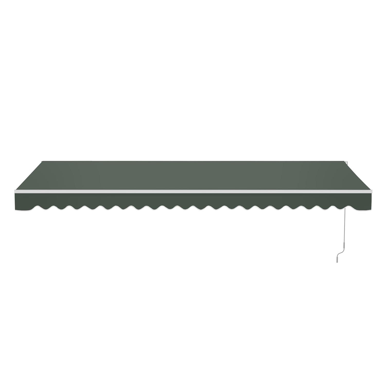 ALEKO ALEKO Motorized Retractable Outdoor Awning with White Frame