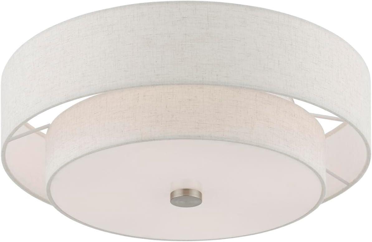 Livex Lighting Claremont 4 - Light Semi-Flush Mount in  Brushed Nickel