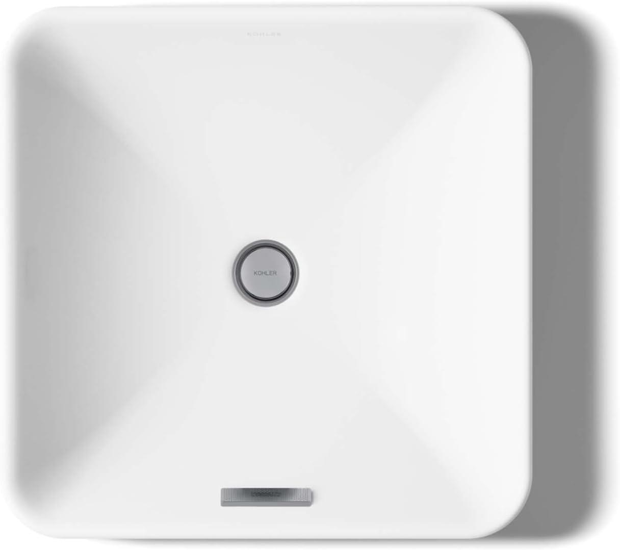 Vox® Ceramic Square Vessel Bathroom Sink with Overflow