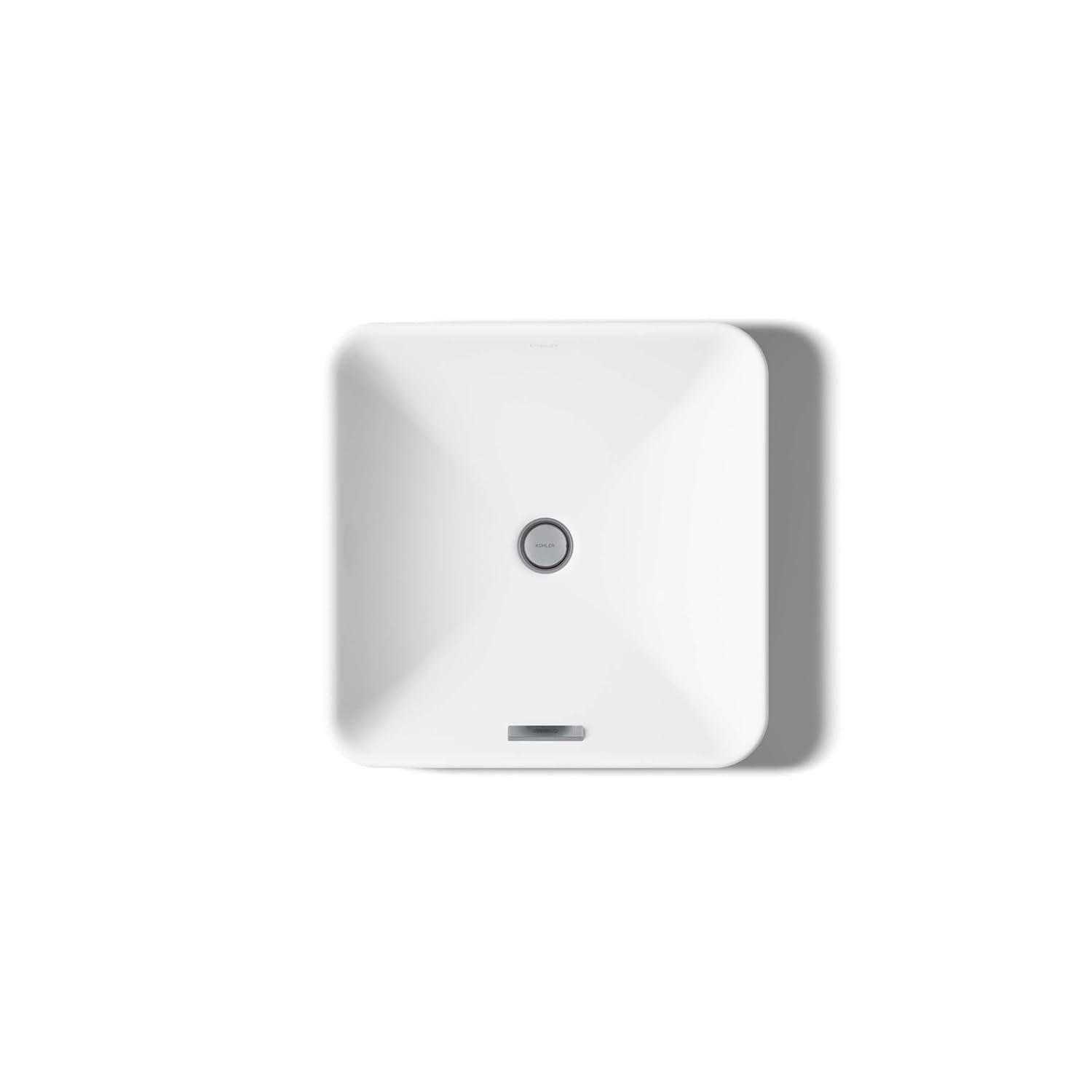 Vox® Ceramic Square Vessel Bathroom Sink with Overflow