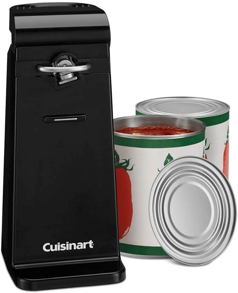 Cuisinart Side-Cut Can Opener Black CCO-75: Electric Freestanding Powered Kitchen Tool with Magnet for Easy Lid Lift-Off