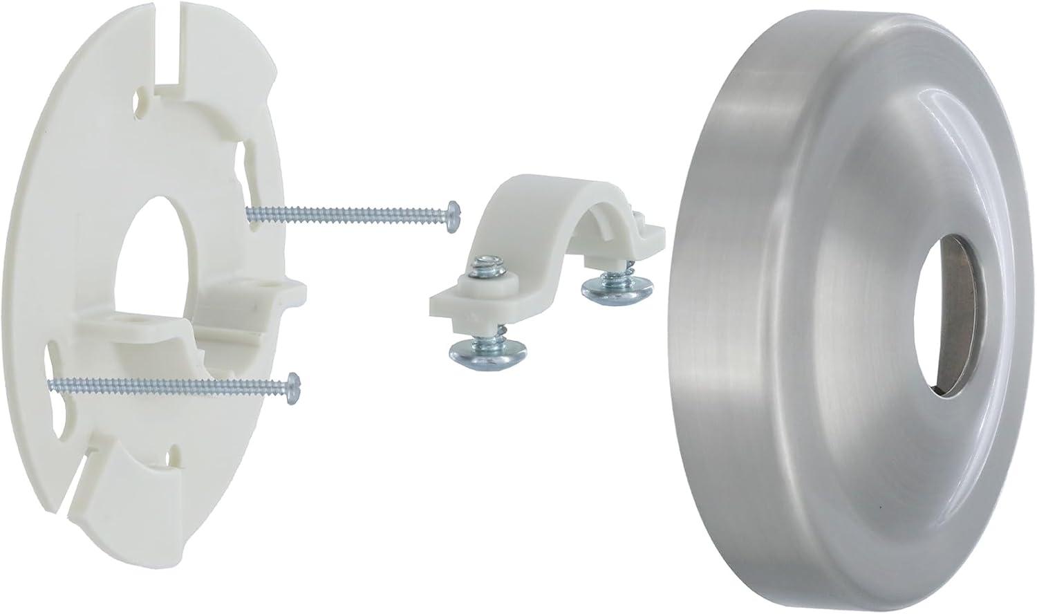 Brushed Nickel Wall-Mounted Shower Arm Flange Kit