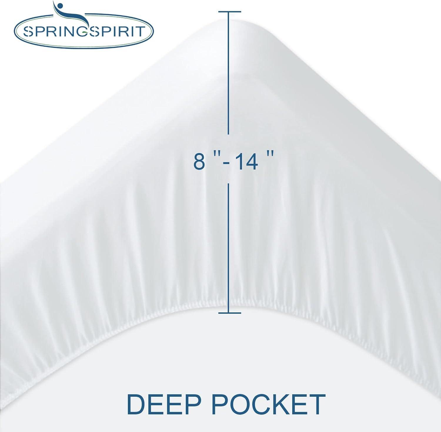 SPRINGSPIRIT Terry Mattress Protector Cover Waterproof