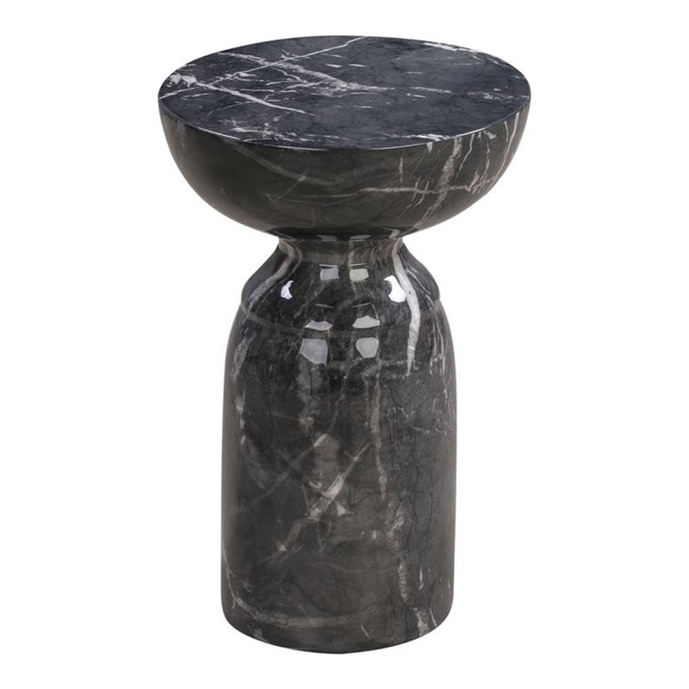 Rue Black MarbleSide Table by TOV Furniture