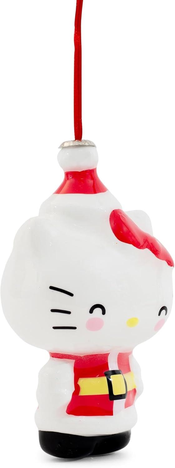 Surreal Entertainment Sanrio Hello Kitty Santa 4-Inch Shatterproof Decoupage Ornament