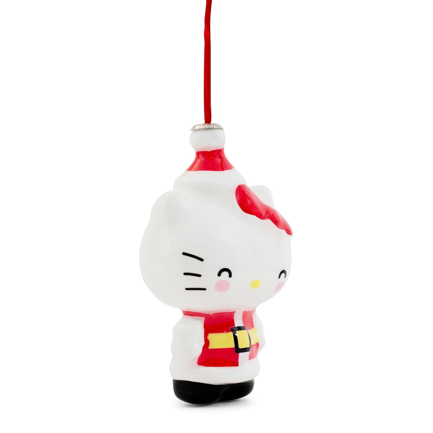 Surreal Entertainment Sanrio Hello Kitty Santa 4-Inch Shatterproof Decoupage Ornament